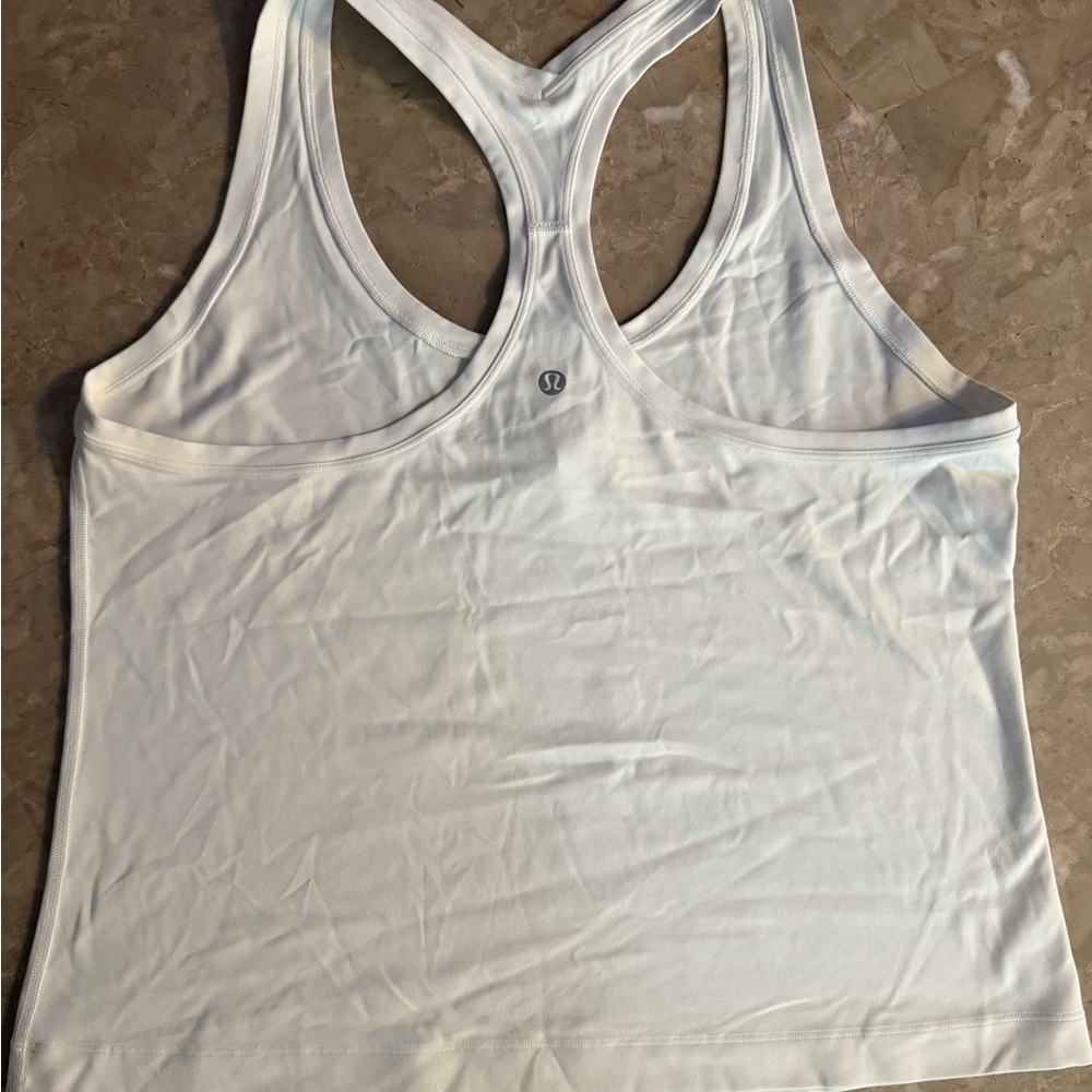 Women's White Lululemon Racerback Tank Top - Picture 2 of 3